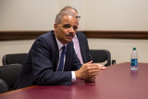U.S. Attorney General Eric Holder meets with Police Officials and Program Participants on Diversion Initiative